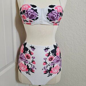 White Floral bikini